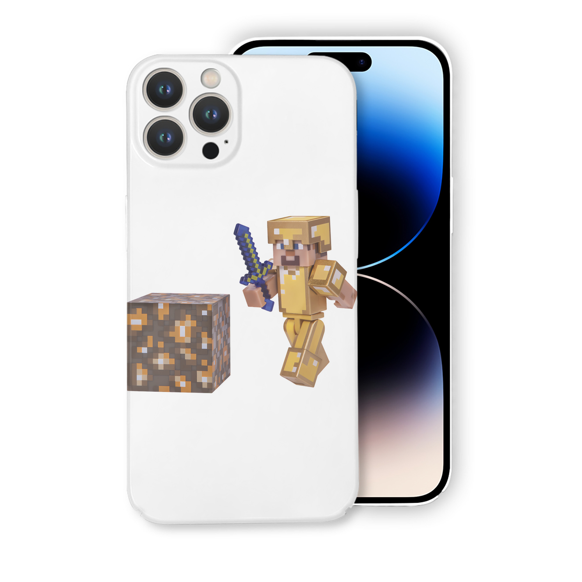 （画像用） マインクラフト ブロックの世界 Minecraft MC Block world 【iPhone 14シリーズ対応】ハードケース